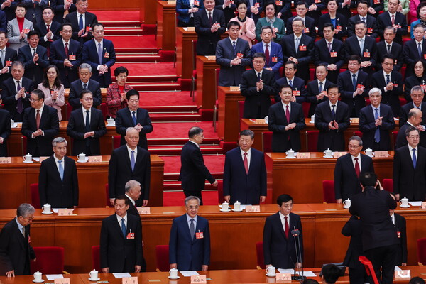 지난 10일 중국 베이징 인민대회당에서 열린 제14기 중국인민정치협상회의 전국위원회 제3차 회의 폐막식의 모습. (출처: 연합뉴스)