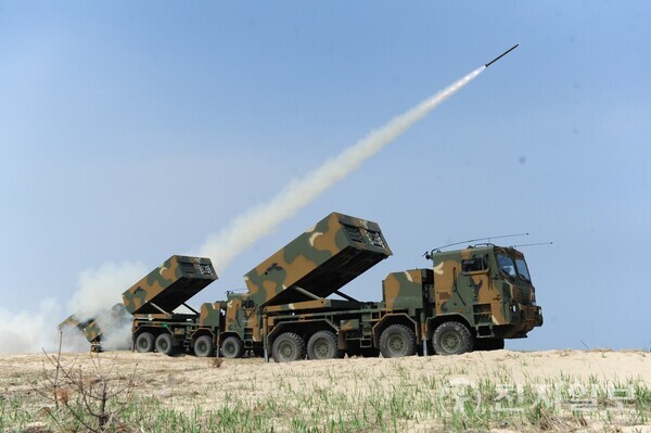 천무 다연장로켓. (제공: 한화에어로스페이스) ⓒ천지일보 2025.04.15.