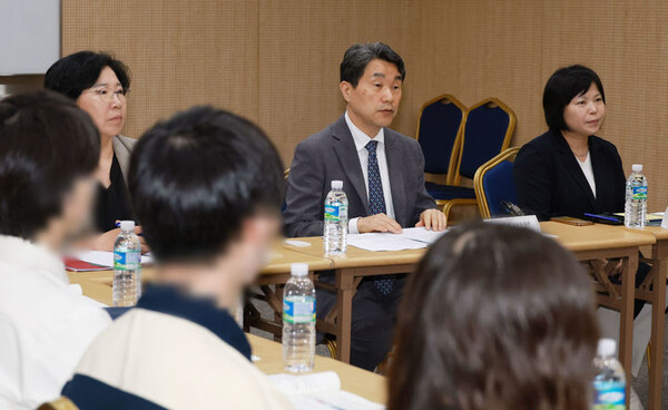 이주호 사회부총리 겸 교육부 장관이 22일 서울 강남구 한국과학기술회관에서 열린 ‘의대교육 정상화를 위한 의과대학 학생 간담회’에서 발언하고 있다. (제공: 교육부)