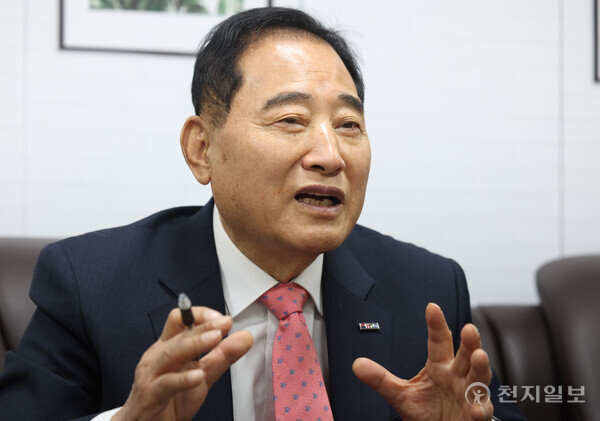 [천지일보=남승우 기자] 최기복 한국효단체총연합회 회장이 지난 4월 18일 본지와 인터뷰를 하고 있다.ⓒ천지일보 2025.04.26.