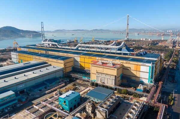 포스코그룹이 지난 2023년 11월 29일 광양제철소 내 고효율 무방향성 전기강판(Hyper NO) 공장을 준공했다. 2023.11.29. (출처: 뉴시스)