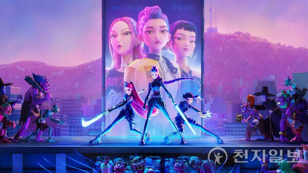 지난 1일(현지시간) 빌보드가 발표한 5일 자 메인 싱글차트 ‘핫100’에 따르면 ‘케이팝 데몬 헌터스’ OST 중 ‘사자보이즈’의 ‘You’re Idol’이 77위, ‘헌트릭스’의 ‘Golden’이 81위로 동시 진입했다. ⓒ천지일보 2025.07.08.