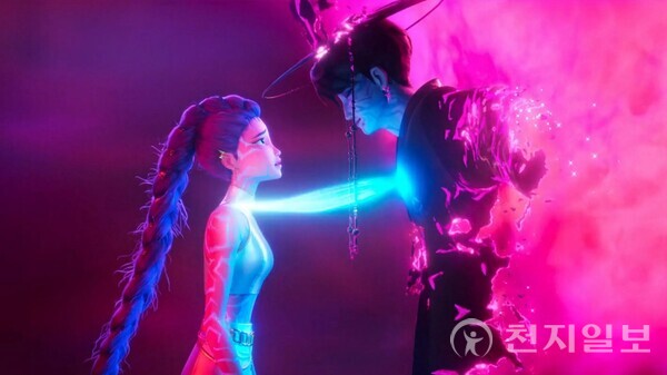 ‘케이팝 데몬 헌터스’는 완성도 높은 음악, 탄탄한 서사, 전통문화 재현이라는 삼박자를 모두 갖추며 전 세계 관객들의 공감과 열광을 이끌어냈다. ⓒ천지일보 2025.07.08.