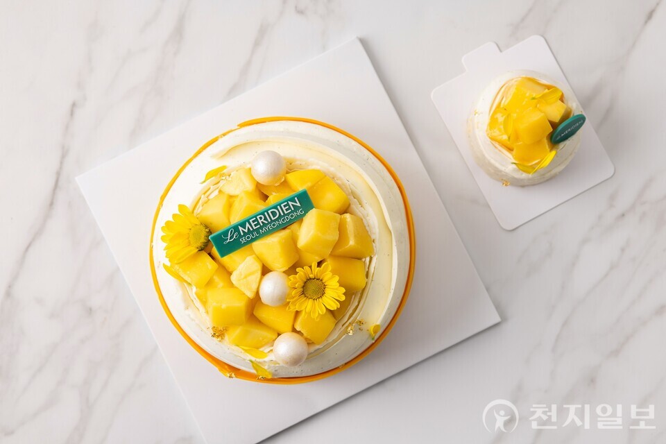 망고 생크림 케이크. (제공: 르메르디앙 서울 명동) ⓒ천지일보 2025.07.28.