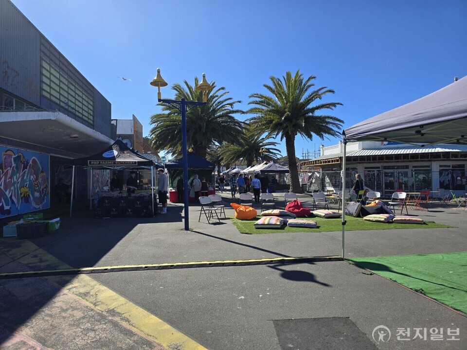 뉴질랜드 뉴브라이턴 비치 주변. ⓒ천지일보 2025.09.28.