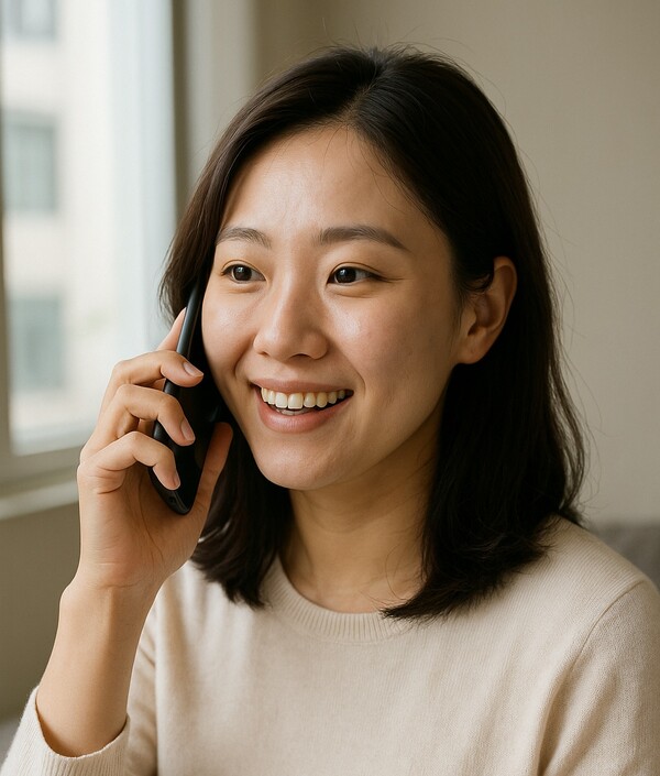 전화통화. (출처: 챗GPT가 생성한 이미지)