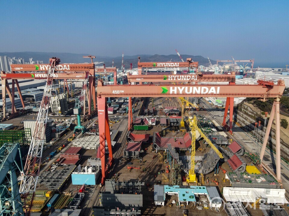 HD현대중공업 야드 전경. (제공: HD현대) ⓒ천지일보 2025.08.13.