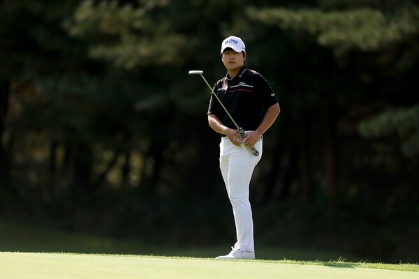 김민규의 8번 홀 퍼트 (출처:KPGA)