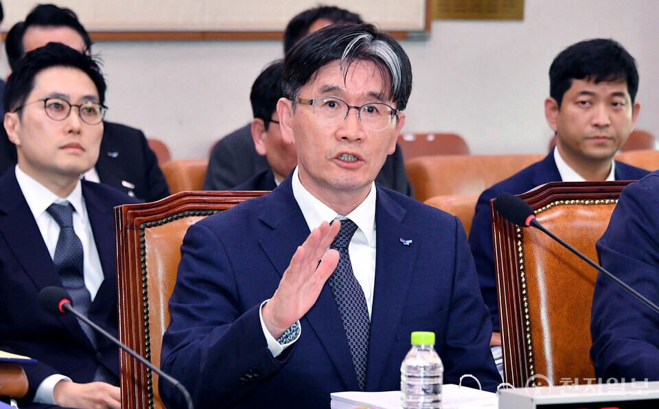 [천지일보=박준성 기자] 오동운 고위공직자범죄수사처장이 24일 오후 서울 여의도 국회 법제사법위원회에서 열린 공수처에 대한 국정감사에서 의원 질의에 답하고 있다.ⓒ천지일보 2025.10.24.