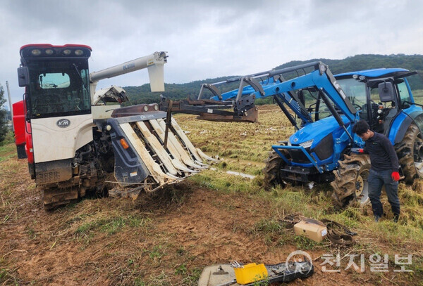 농업기계 수리 사진. (제공: 아산시) ⓒ천지일보 2025.11.07.