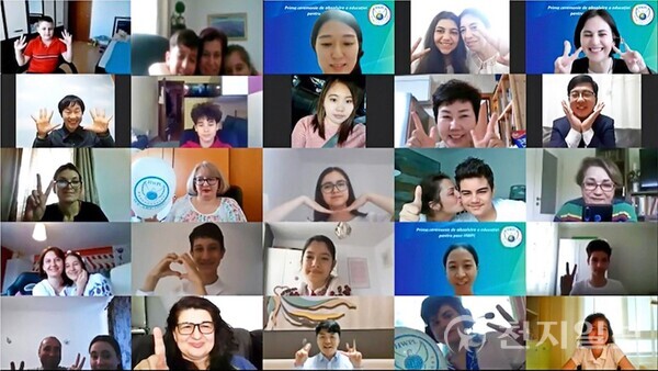 HWPL의 평화교육 프로그램은 갈등과 분쟁을 예방하고 인권 존중, 상호 이해, 평화적 대화 능력을 교육을 통해 길러주는 것을 목표로 한다. 학생들은 평화교육을 통해 자신으로부터 가족, 학교, 지역 사회, 국가, 국제 사회에 이르기까지 서로를 보호하고 공존하는 사회를 만드는 역량을 키울 수 있다. 사진은 동유럽 국가들에서 진행된 평화교육 모습. (제공: HWPL) ⓒ천지일보 2025.11.08.