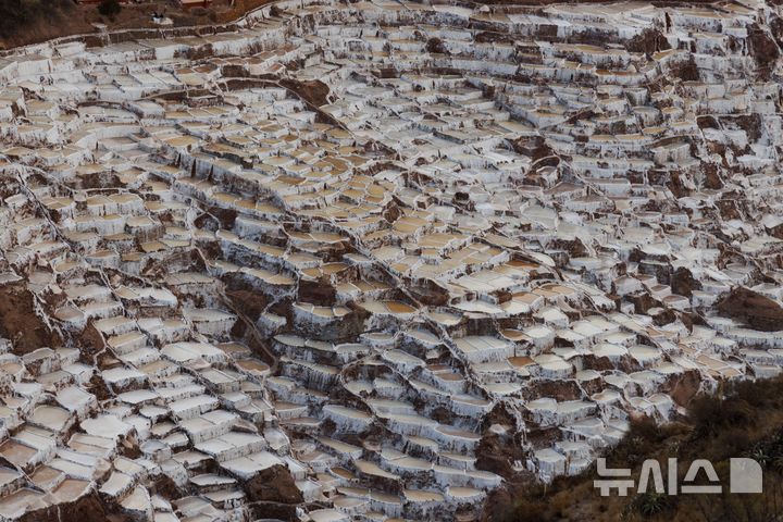 지난 8월 30일 페루 쿠스코 인근 성스러운 계곡에 위치한 마라스 소금 광산(Salineras de Maras). ( AP Photo/Alie Skowronski, File, 뉴시스)