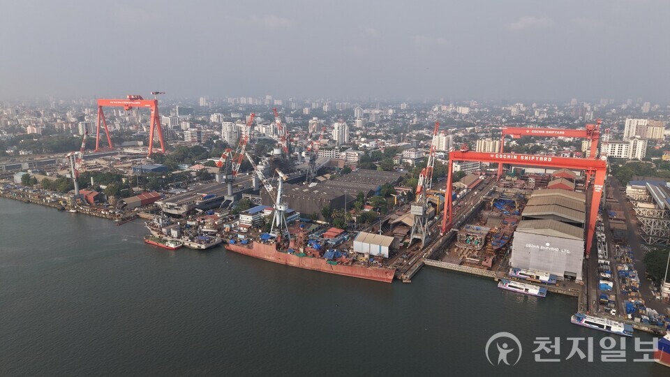 인도 코친조선소 전경. (제공: HD현대중공업) ⓒ천지일보 2025.11.11.