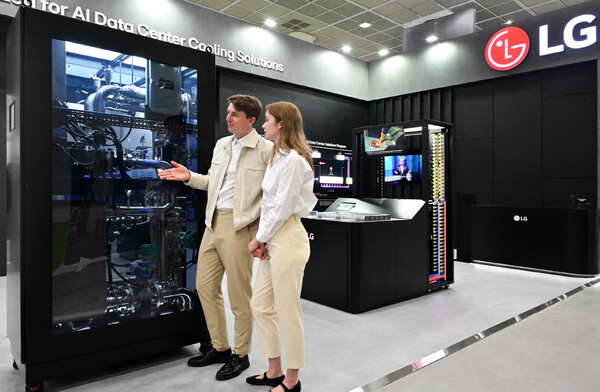 LG전자 HVAC 기술력을 토대로 공개한 데이터센터 열관리 설루션인 고효율 액체냉각 설루션(CDU). (제공: LG) ⓒ천지일보 2025.11.16.