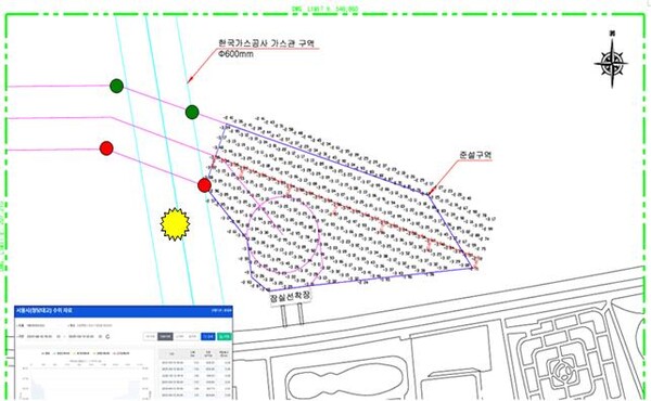 서울시 한강버스가 15일 오후, 잠실 인근 저수심 구간에서 멈추는 사고가 발생했으며 승객은 전원 구출됐다. 시는 항로 점검과 안전 조치를 강화할 계획이다. 한강버스 멈춤사고지점. (제공: 서울시)