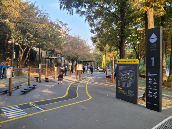 양천구 장수공원에 조성된 ‘서울형 어르신 놀이터’ 전경. (제공: 서울시)