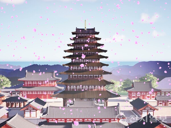 세계적 미디어아티스트 이이남(Lee Lee Nam) 작가는 빛과 영상으로 보이지 않는 세계를 그려내며 독창적인 예술 세계를 구축해왔다. 그는 “예술은 보이지 않는 것을 보이게 하는 일”이라며 시간과 기억, 존재의 흔적을 화면 위에 불러낸다. 특히 APEC 2025 정상회의 환영 만찬에 초청돼 한국 문화예술의 위상을 세계에 알렸다. 사진은 이이남 작가 작품 천년의 문- 신라의 꿈을 지나. (제공: 이이남 스튜디오) ⓒ천지일보 2025.11.20.