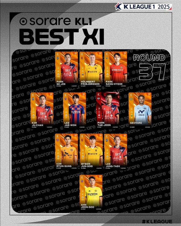 K리그1 37라운드 베스트 11 (출처:한국프로축구연맹)
