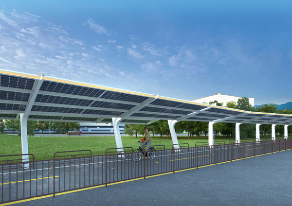 시화방조제 자전거길 디자인 태양광 조감도. (제공: 시흥시청) ⓒ천지일보 2025.11.25.