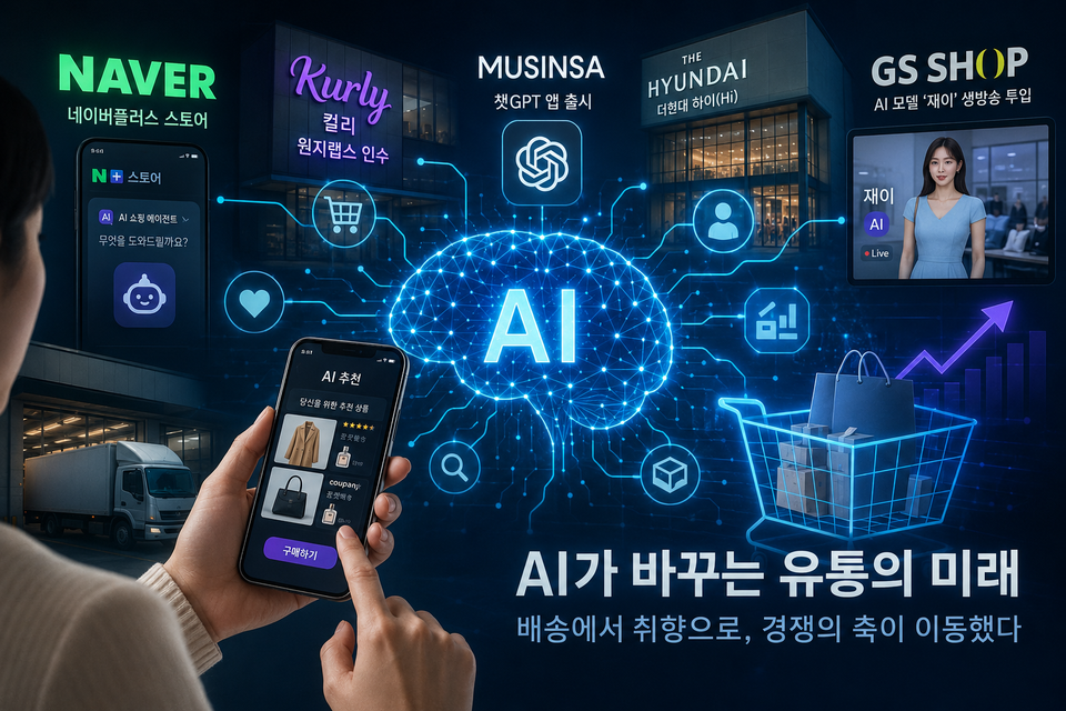 AI가 바꾸는 유통의 미래 인포그래픽.