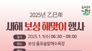 보성군 '2025년 <b>해맞이 행사</b>'로 <b>새해</b> 풍요 기원