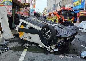 주차타워서 추락한 택시