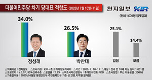 [천지일보 여론조사] 차기 민주당 대표, 정청래 34%…